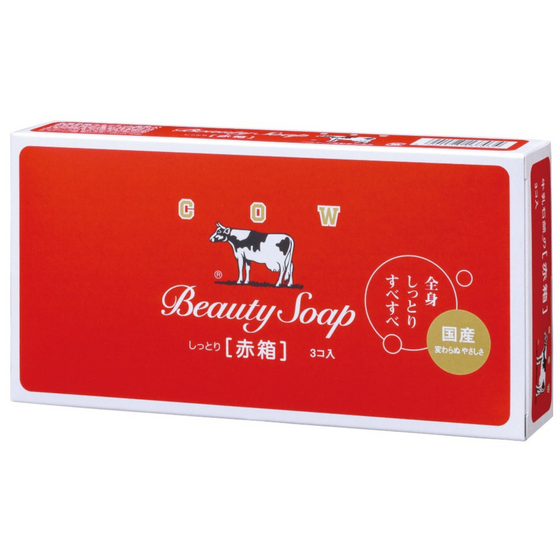 Cow Brand Beauty Soap Red Box 3PC 345G